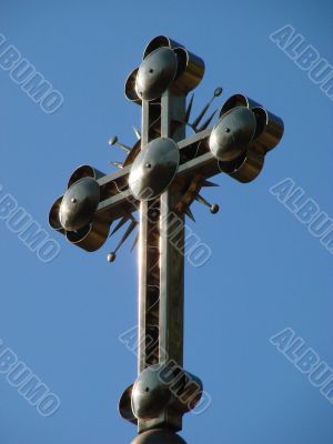 Orthodox Church`s Holy Cross upon cupola