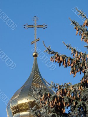 Orthodox Church`s Holy Crosses and cupolas