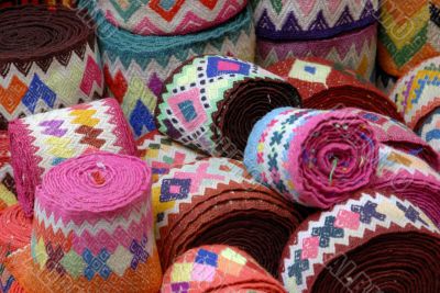 Blankets on a Market Stall