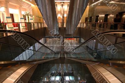 Escalators in airport