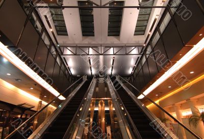 Escalators in airport