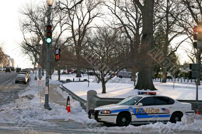 Police in Snow