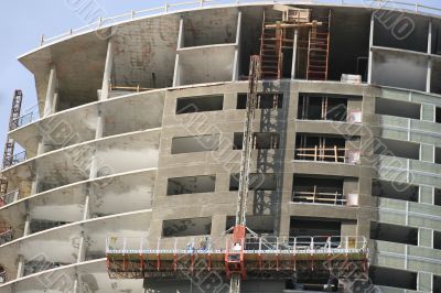 Concrete and Scaffold