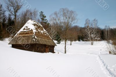 Winter countryside scenic