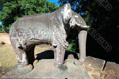 Elephant statue of East Mebon, Cambodia