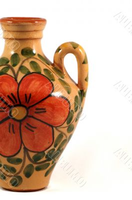 Ceramic pot with paint