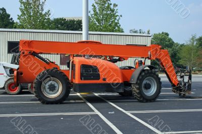 Orange Fork Lift