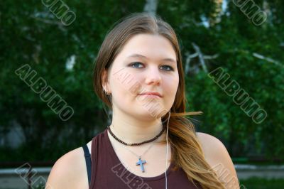 Sweet girl with cross