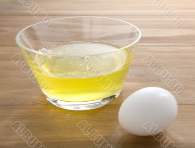 raw egg whites with whole egg