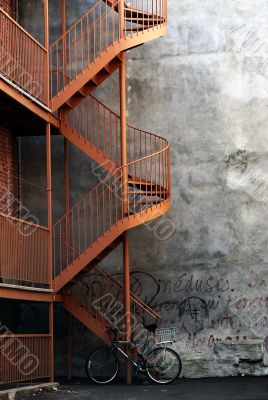 Bike and a stairway