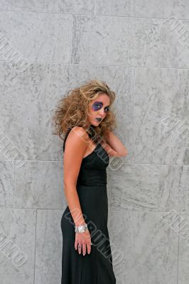 Model on Grey Wall right