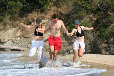 Friends on the beach
