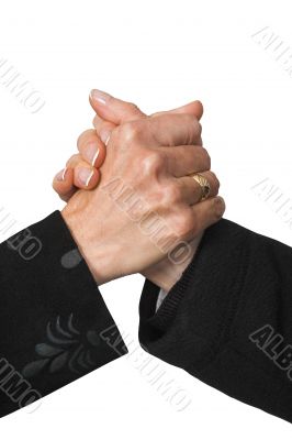 business deal - female hands