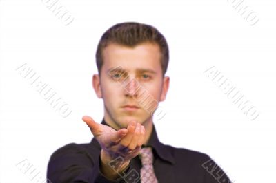 business man - focus on hand