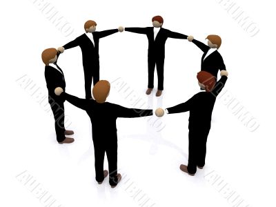 business teamwork 3d illustration