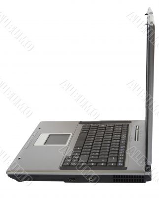 business laptop over white