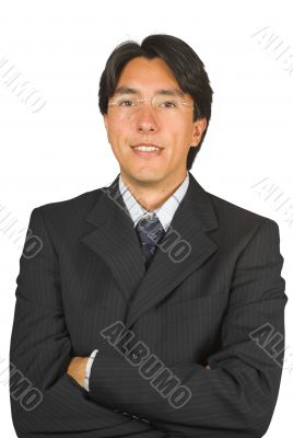 business man with glasses - confident