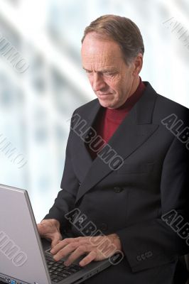 Business Man browsing in his office