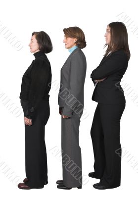 business people in a row