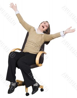 Business joy - woman