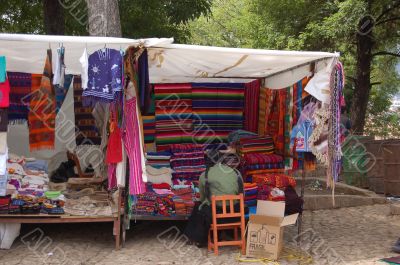 Market Booth with Textiles