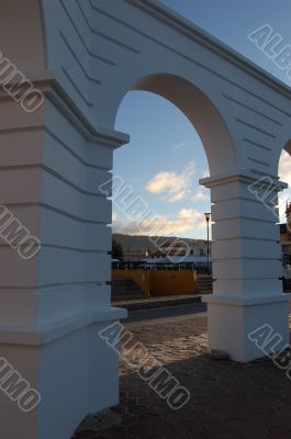 Arches in a Monument in Chiapas, Mexico