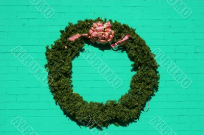 Wreath on Green