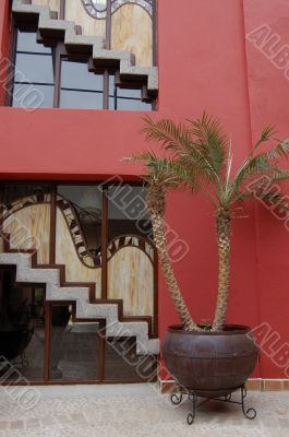 Hotel Courtyard in Chiapas, Mexico