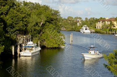 Boats in Coral Gables Canal