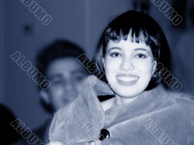 Beautiful girl in blue