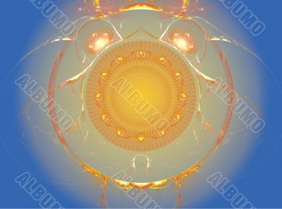 The abstract color fractal image