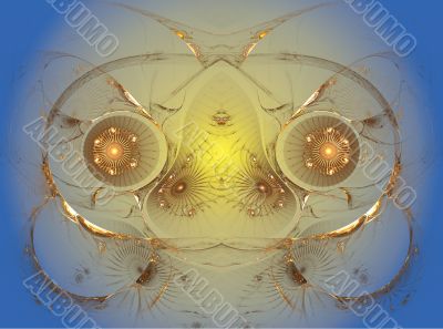 The abstract color fractal image