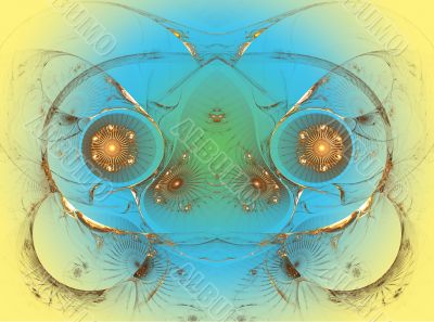 The abstract color fractal image
