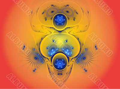The abstract color fractal image