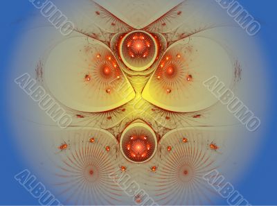 The abstract color fractal image