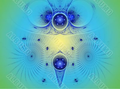 The abstract color fractal image