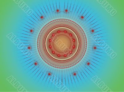 The abstract color fractal image