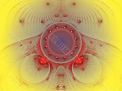 The abstract color fractal image