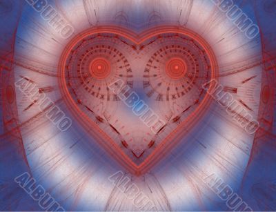 The abstract color fractal image