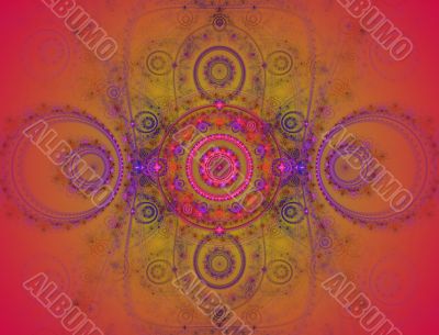 The abstract color fractal image