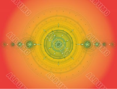 The abstract color fractal image