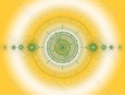 The abstract color fractal image