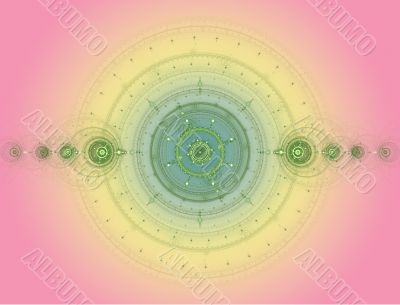 The abstract color fractal image