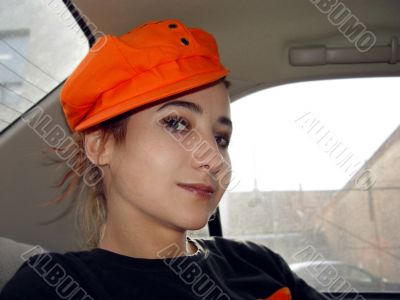 Girl in a car