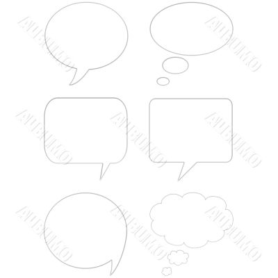 3D comic speech bubbles