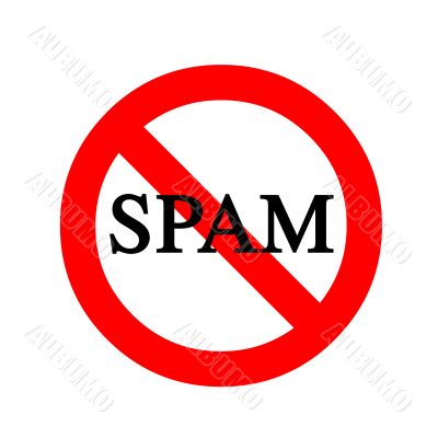 anit spam sign