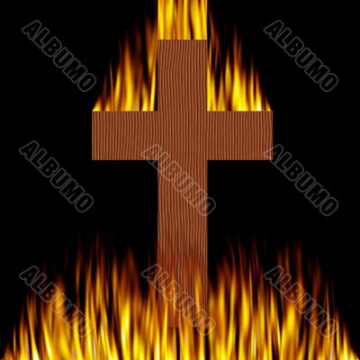 Cross on Fire