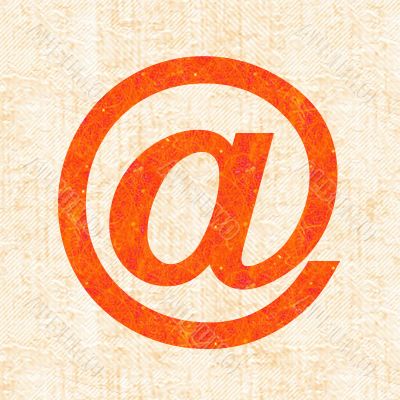 Email symbol textured