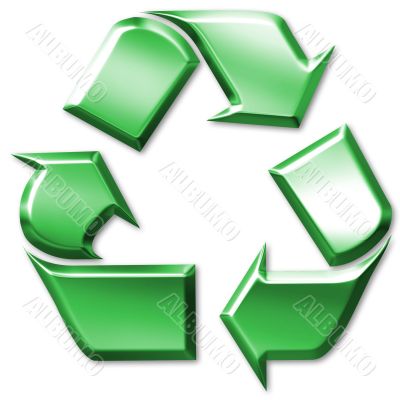 Green recycling symbol