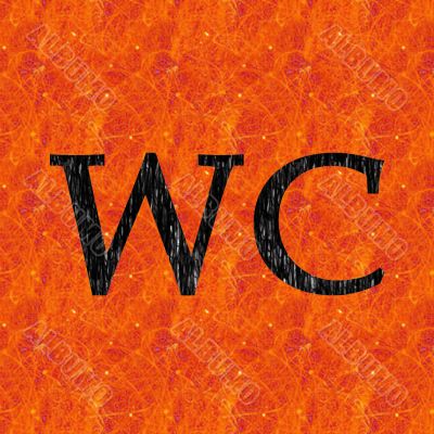 Artistic toilets sign